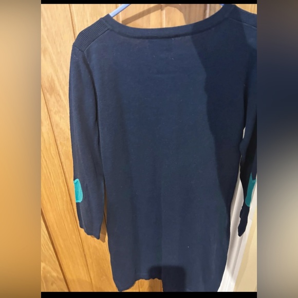 Long Sleeve Navy Love Heart Dress Size 12 - Picture 4 of 5